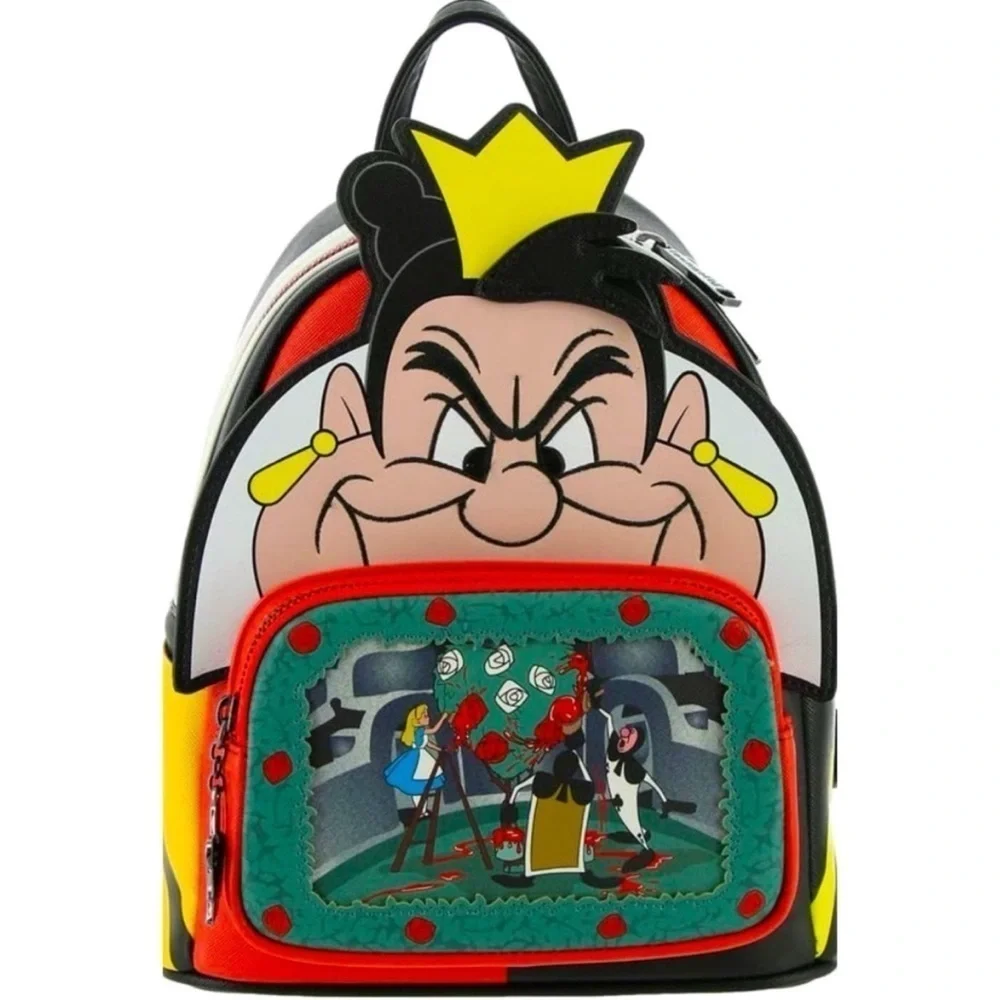 Disney Loungefly Villains Queen of Hearts Alice in Wonderland Whimsical Backpack